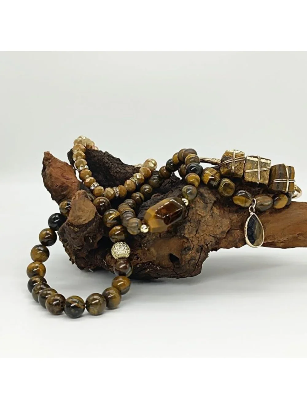 Boho Multilayer Beaded Bracelets Set for Women - Handmade Stone Stackable